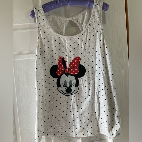 Large Minnie Mouse polkadot tank top with Minnies head in front - Picture 4 of 5